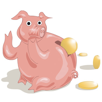 Piggy bank chracter elena duff